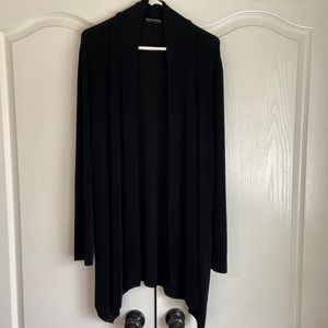 Chicos Travelers size 2 black tunic length Cardigan/jacket
